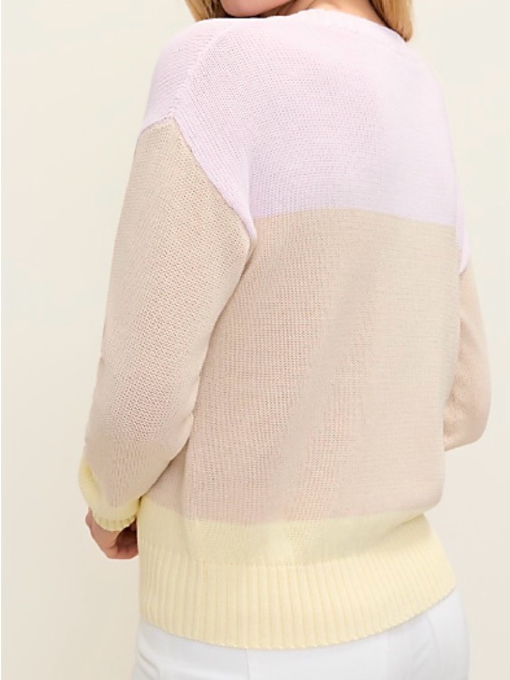 NWT Ann Taylor Colorblock Crewneck Sweater - Small - Picture 3 of 5